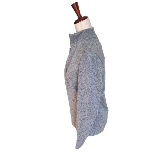 TELLURIDE CLOTHING CO 1/4 ZIP MOCK NECK GRAY FLEECE PULLOVER SMALL Men's Sweater - Picture 4 of 8